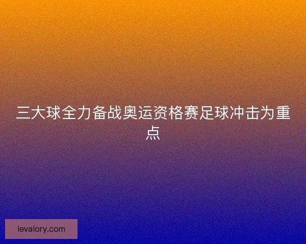 三大球全力备战奥运资格赛足球冲击为重点 三大球全力备战奥运资格赛足球冲击为重点